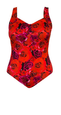 Sicily rózsás egyrészes fürdőruha - Yaffaswimwear